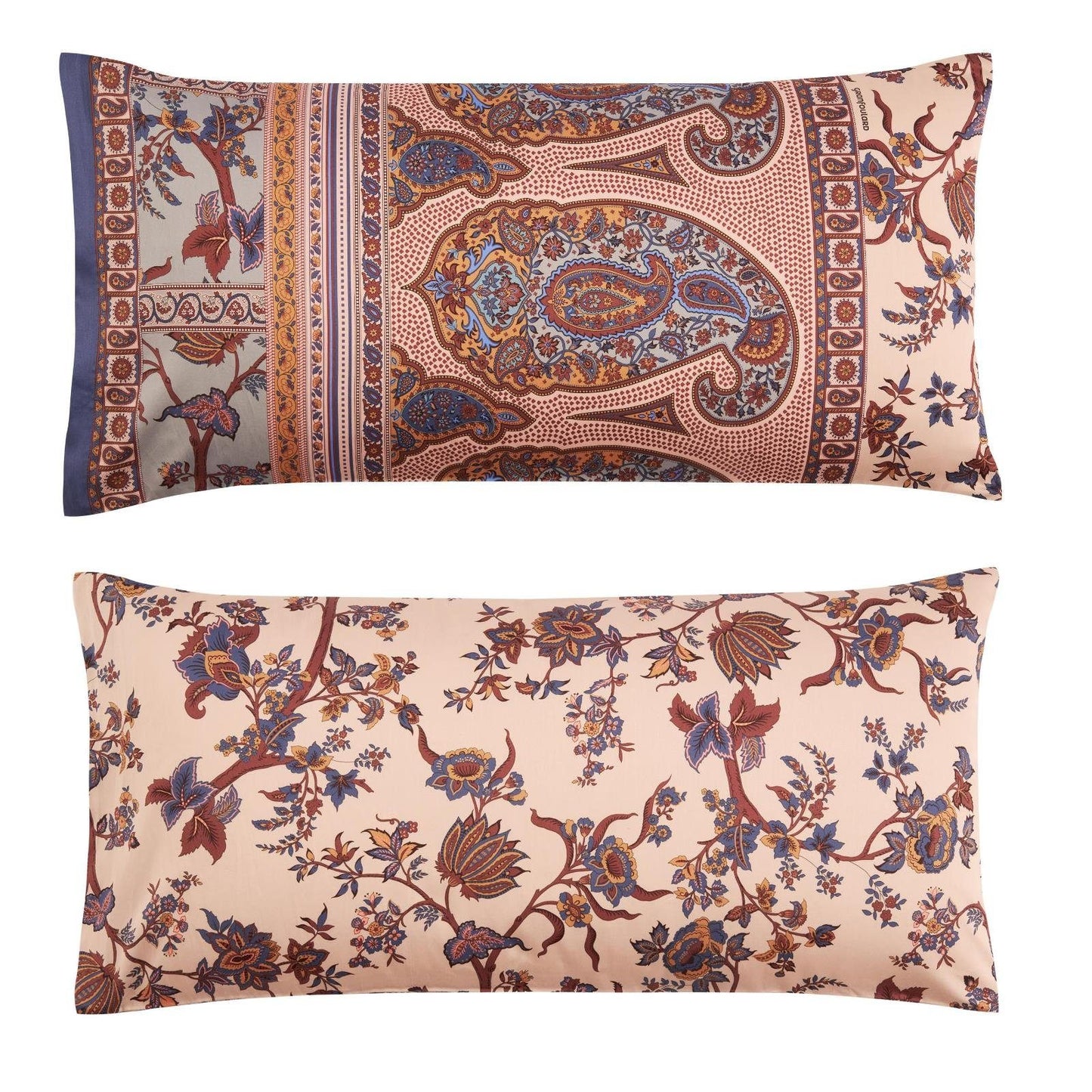 Bettwäsche Kissenbezug Bassetti Mako Satin Genova 41 natur rosa 40x80