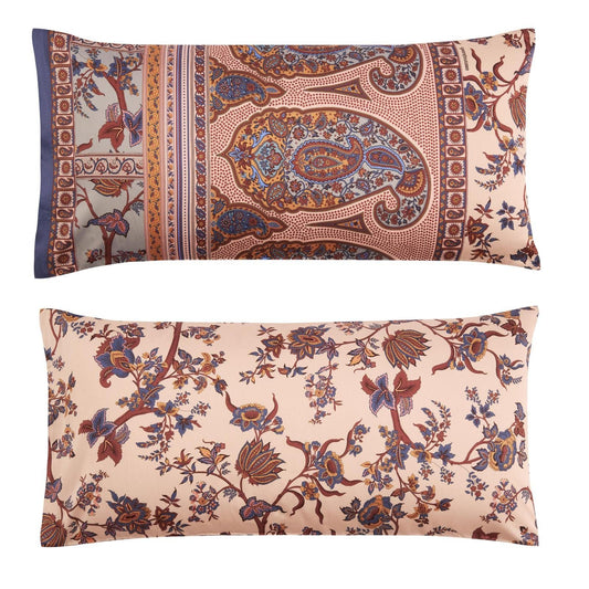 Bettwäsche Kissenbezug Bassetti Mako Satin Genova 41 natur rosa 40x80