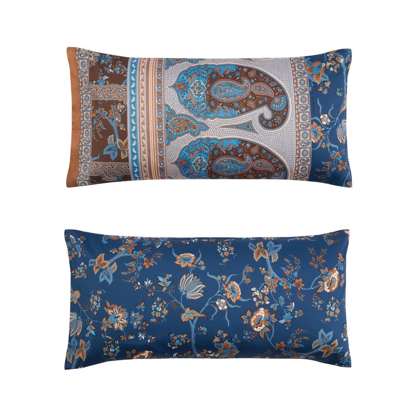 Bettwäsche Kissenbezug Bassetti Mako Satin Genova B1 blau 40x80