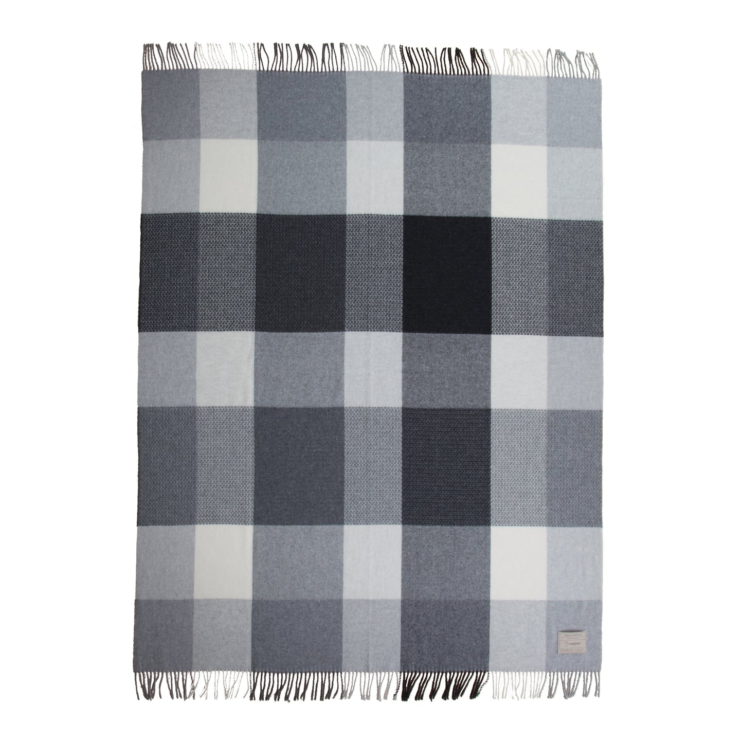 Eskimo Wohndecke Plaid Mürren perla grau 100% Merinowolle 130x200