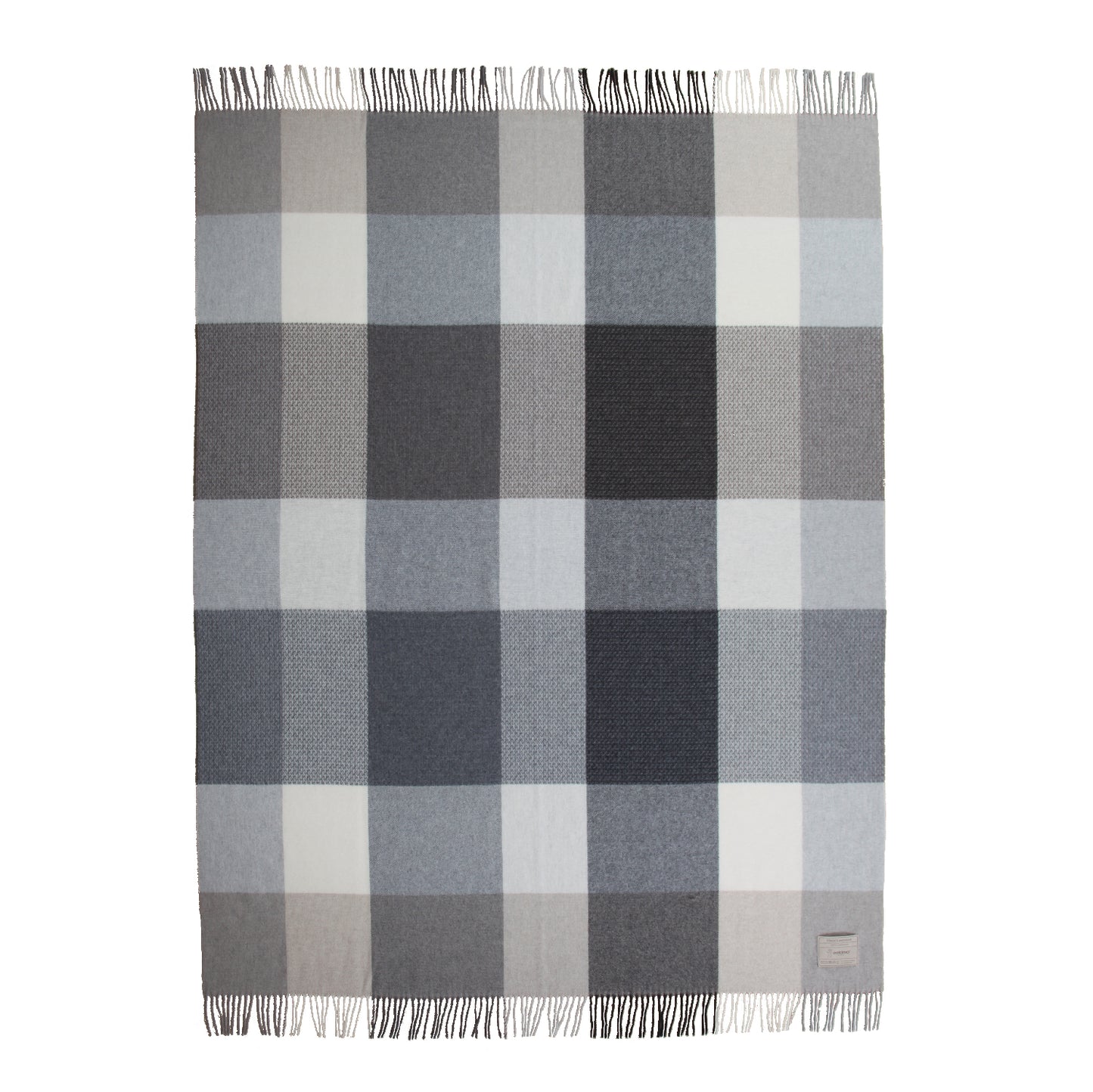 Eskimo Wohndecke Plaid Mürren fango beige 100% Merinowolle 130x200