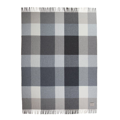 Eskimo Wohndecke Plaid Mürren fango beige 100% Merinowolle 130x200