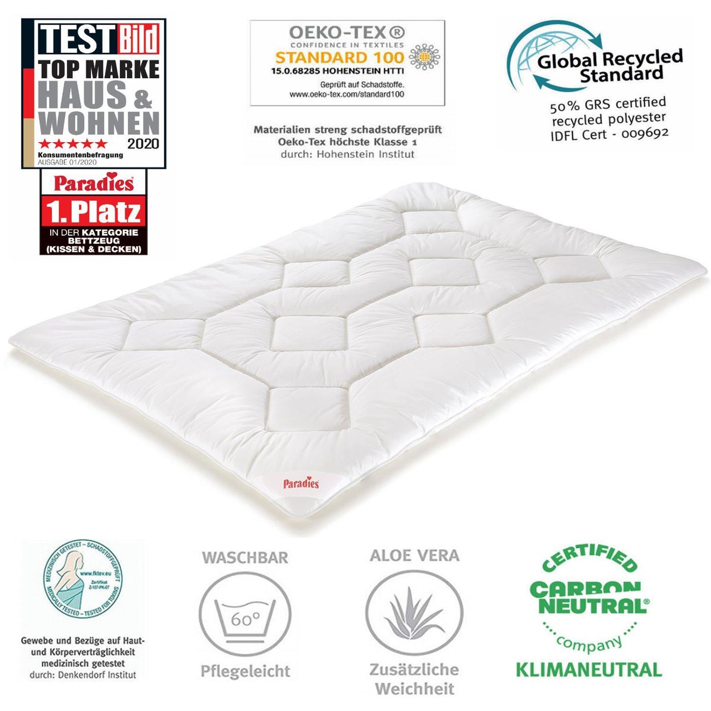 Paradies Halia-Fill Ganzjahresbett medium warme Bettdecke 135x200