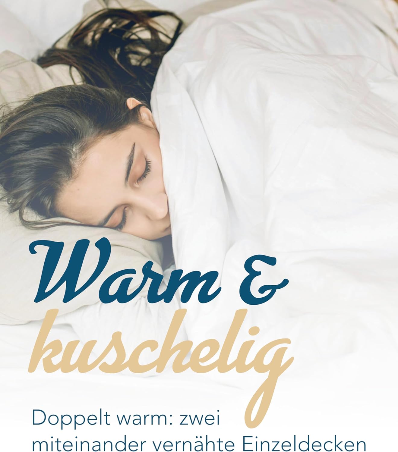 Extra warme Winter Bettdecke Duo Steppbett Baumwollbezug 135x200 95°