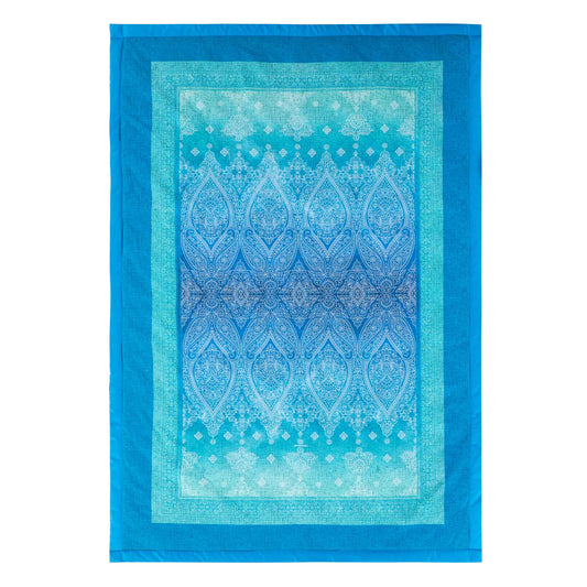 Bassetti Granfoulard Plaid Decke Wohndecke Kerala B1 blau 135x190