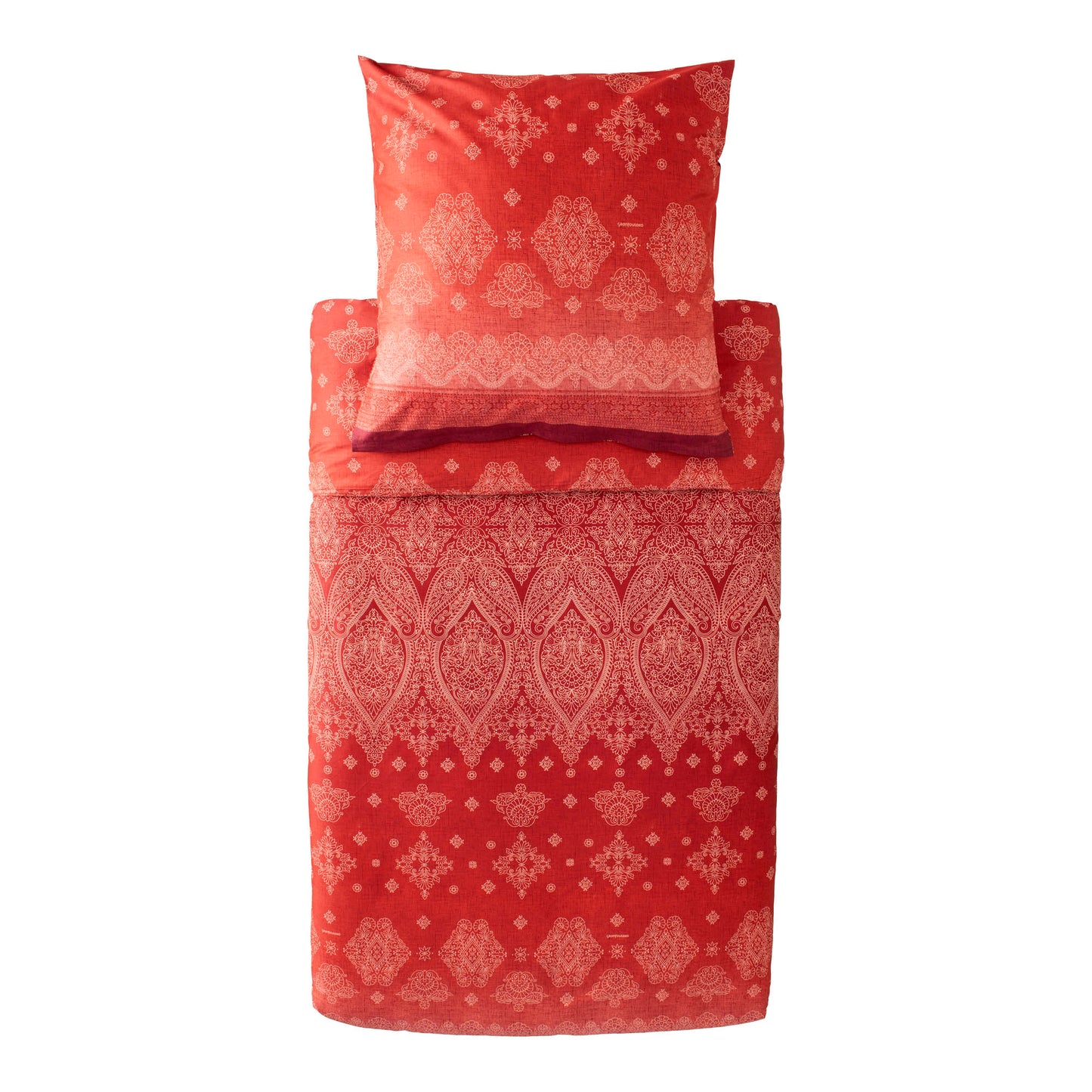 Bettwäsche Bassetti Mako Satin Kerala R1 bordeaux weinrot 135x200