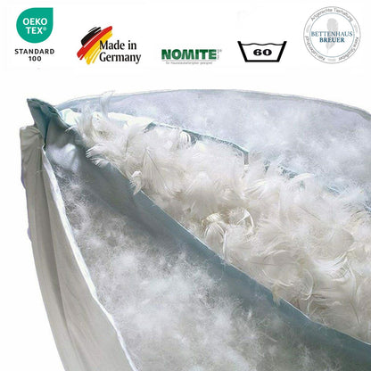 3 Kammer Kopfkissen extra voluminös 1180g canadische Daunen 80x80
