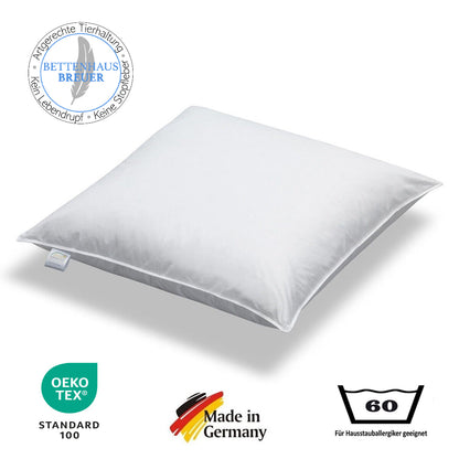 Extra dickes Kopfkissen 2000g 100% neue sibirische Federn 80x80 fest