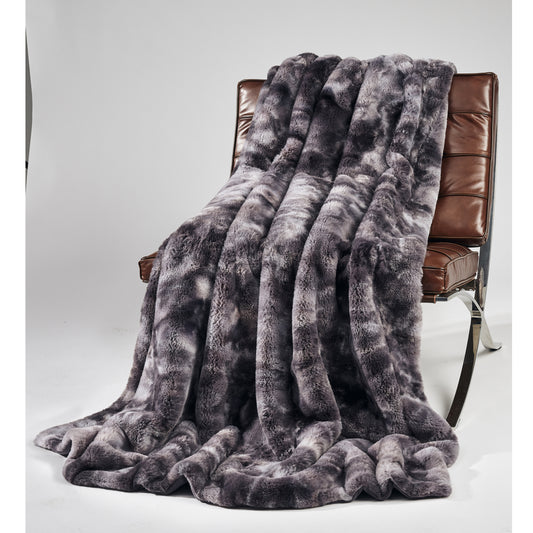 Felldecke Star Home Wohndecke Marmor grau Webpelz Fell 140x190