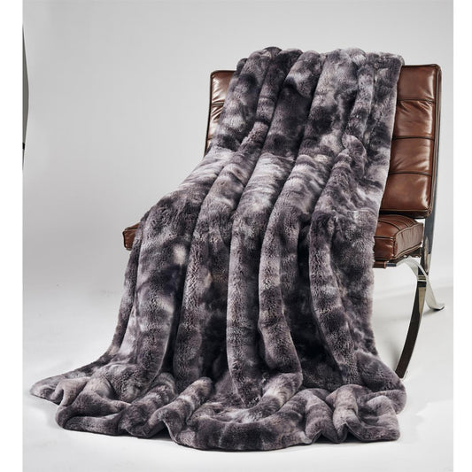 Felldecke Star Home Wohndecke Marmor grau Webpelz Fell 140x190