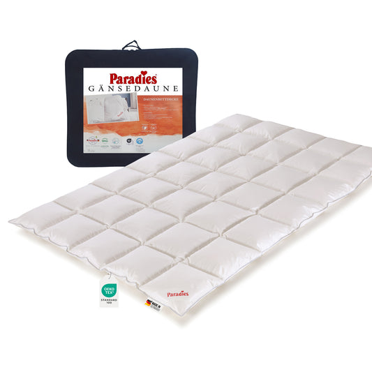 Paradies Gänsedaunen Bettdecke Melinda Daunendecke medium warm 135x200