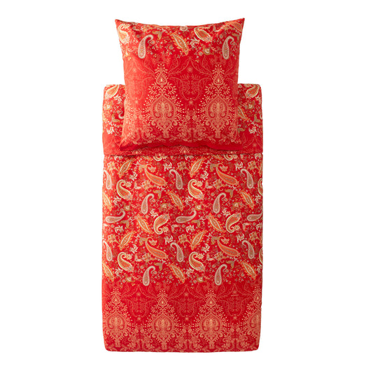 Bettwäsche Bassetti Mako Satin Monnalisa R1 bordeaux vanille 135x200