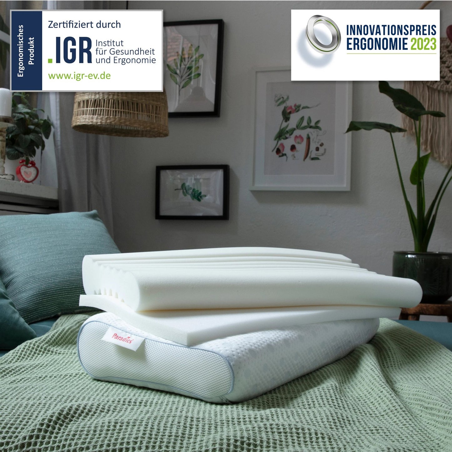 Paradies Paratex Ergonomic orthopädisch Nackenstützkissen Nackenkissen