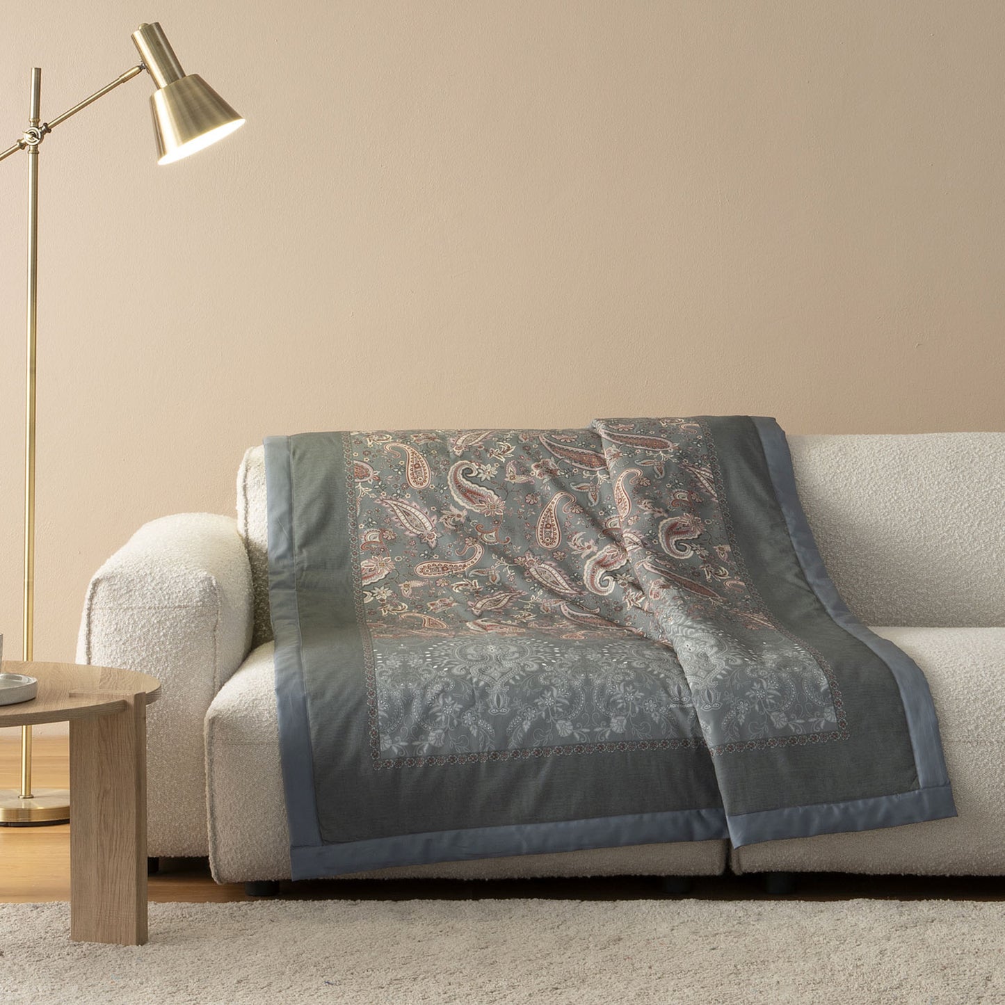 Bassetti Granfoulard Plaid Decke Wohndecke Monnalisa G1 grau 135x190