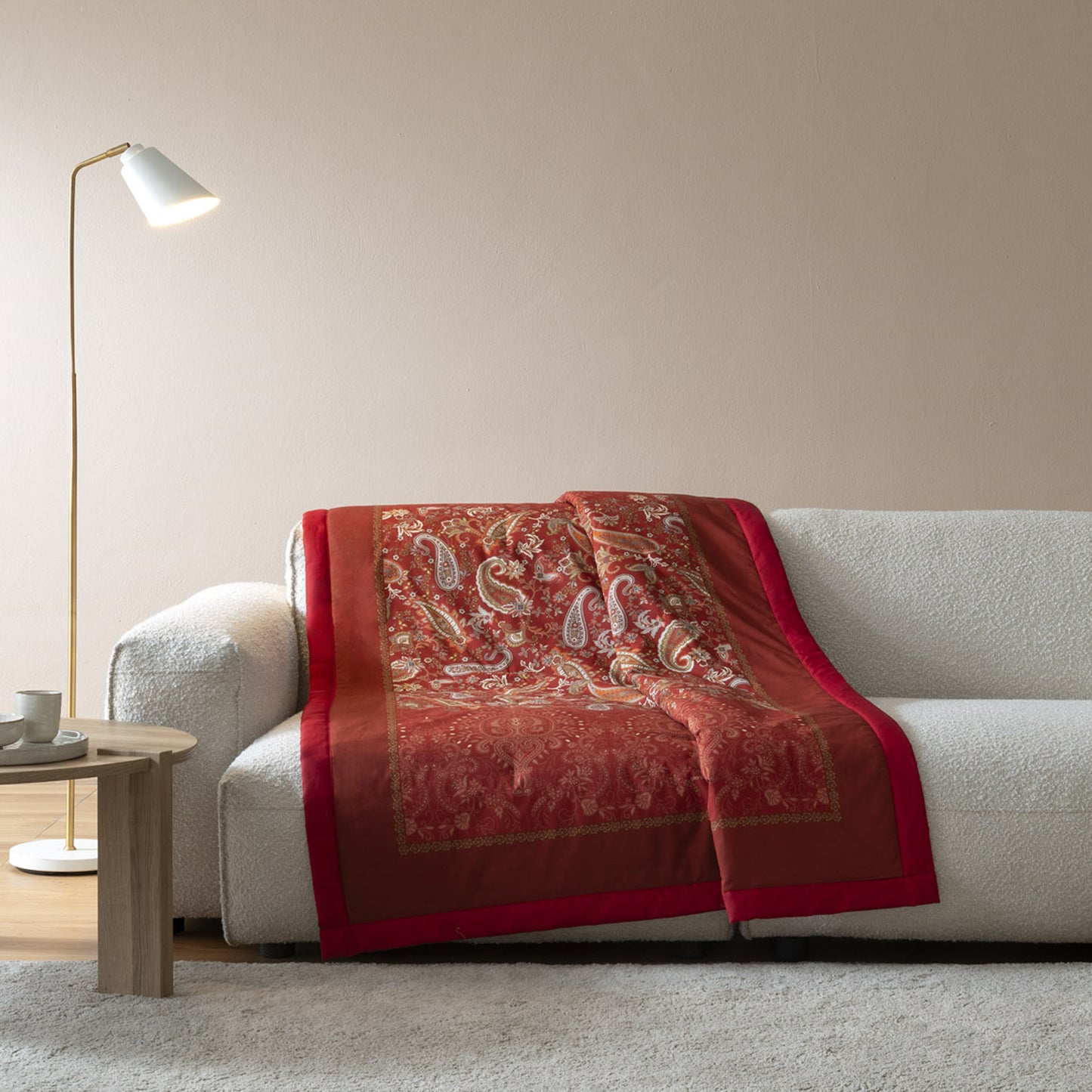 Bassetti Granfoulard Plaid Decke Wohndecke Monnalisa R1 rot 135x190