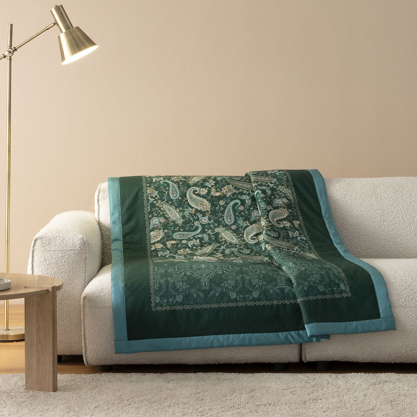 Bassetti Granfoulard Plaid Decke Wohndecke Monnalisa V1 grün 135x190