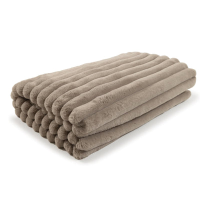 Magma Wohndecke Felldecke Kuscheldecke Raya taupe 140x200