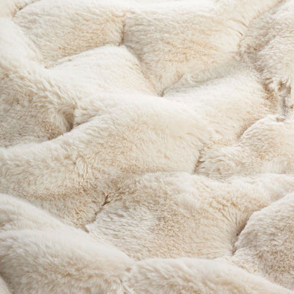 Star Home Wohndecke Felldecke Webpelz Rhombus creme 150x200