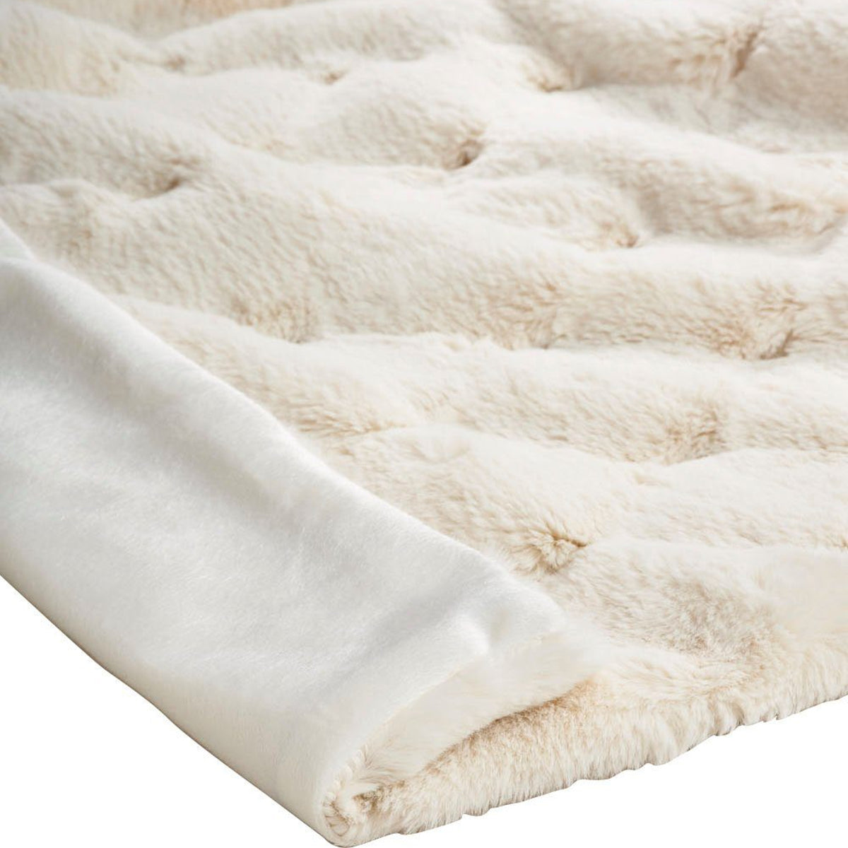 Star Home Wohndecke Felldecke Webpelz Rhombus creme 150x200