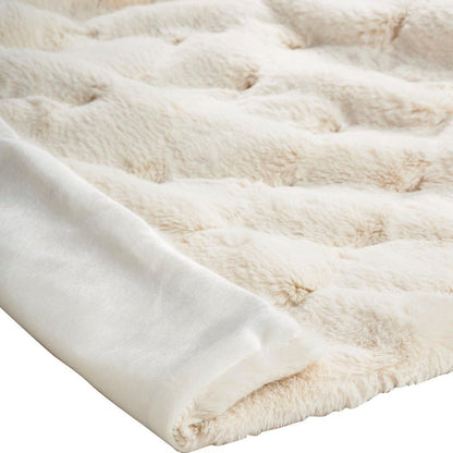 Star Home Wohndecke Felldecke Webpelz Rhombus creme 150x200