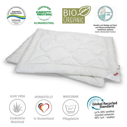 Paradies Royal Satin Bio 4 Jahreszeiten Bettdecke medium warm 155x220