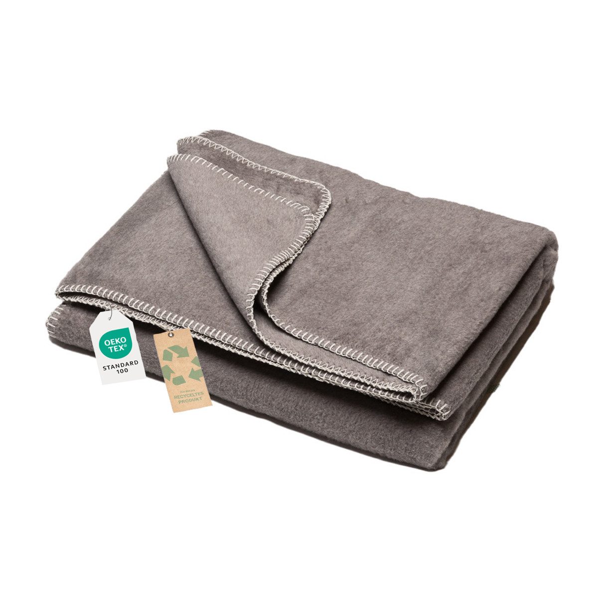 Fussenegger Kuscheldecke Wohndecke Lunara schlamm Schlafdecke 150x200