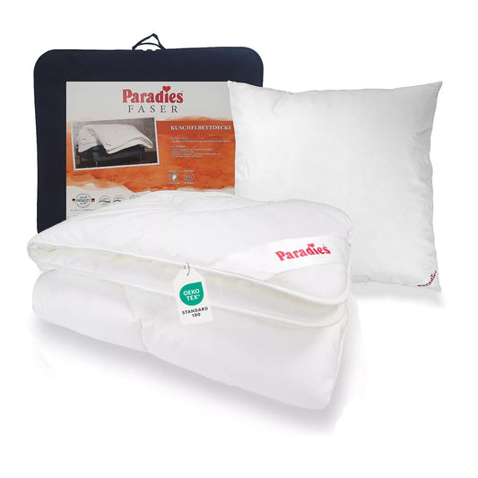 Paradies Ganzjahresdecke Bettenset Halia medium + Kissen Softy 135x200
