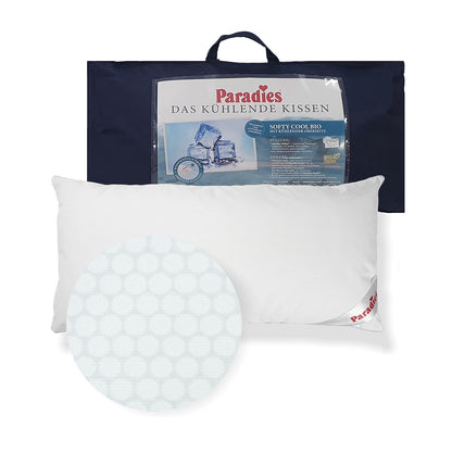 Paradies kühlendes Kopfkissen Kissen Softy Cool Sleep Bio 40x80 cm