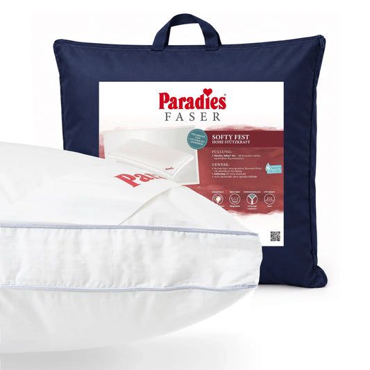 Paradies Kopfkissen Softy fest 80x80 hohes Bauschvolumen Außensteg