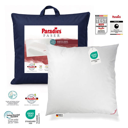 Paradies Kopfkissen Softy fest 80x80 hohes Bauschvolumen Außensteg