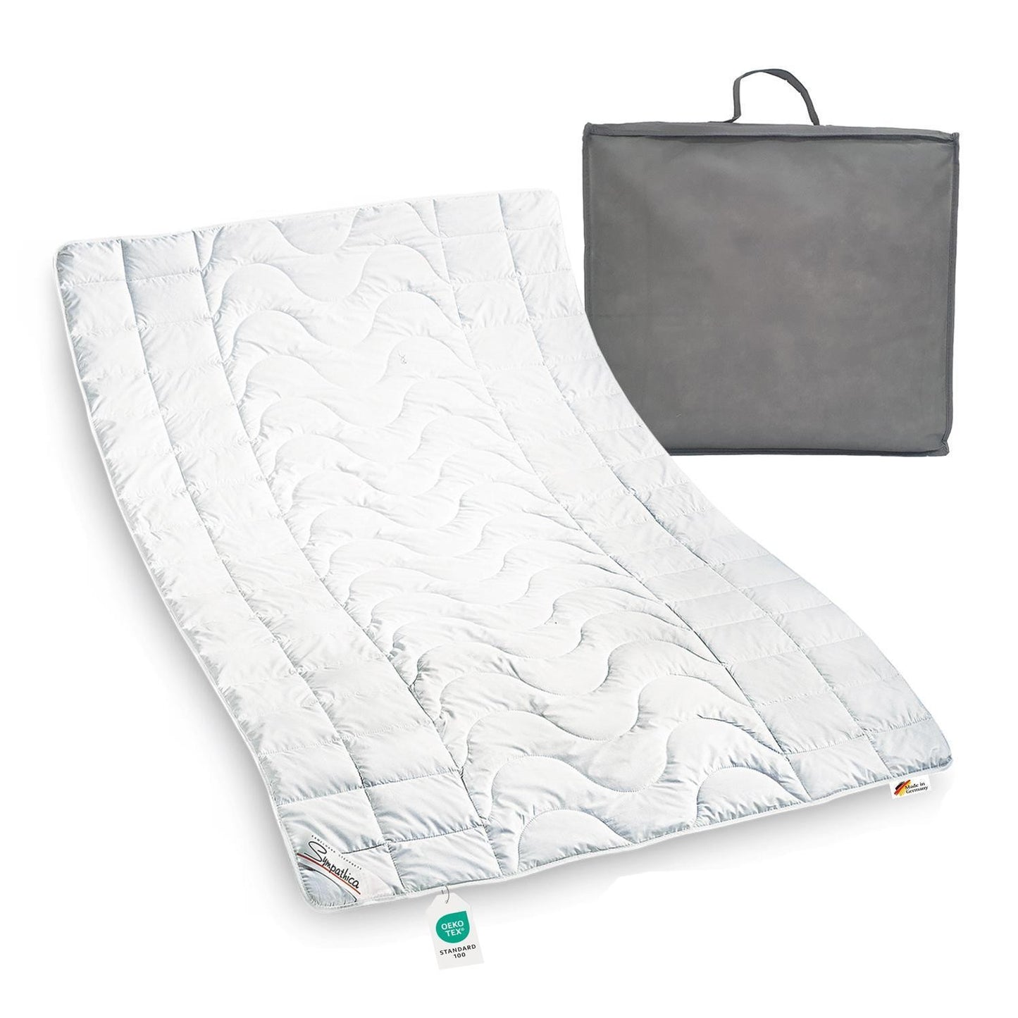 Kamelhaarbettdecke 200 x 200 cm Sommer 100% Kamelhaar
