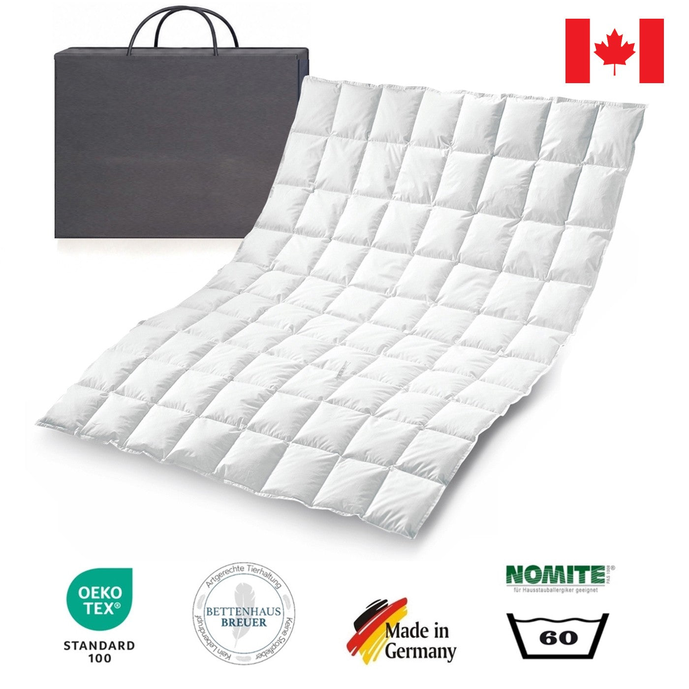 Sommer Daunendecke 100% canadische Daunen Sommerdecke 135x200 250g