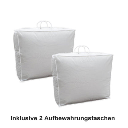 2 x extra warme 100% sibirische Daunen Bettdecke Winter 135x200 1100g