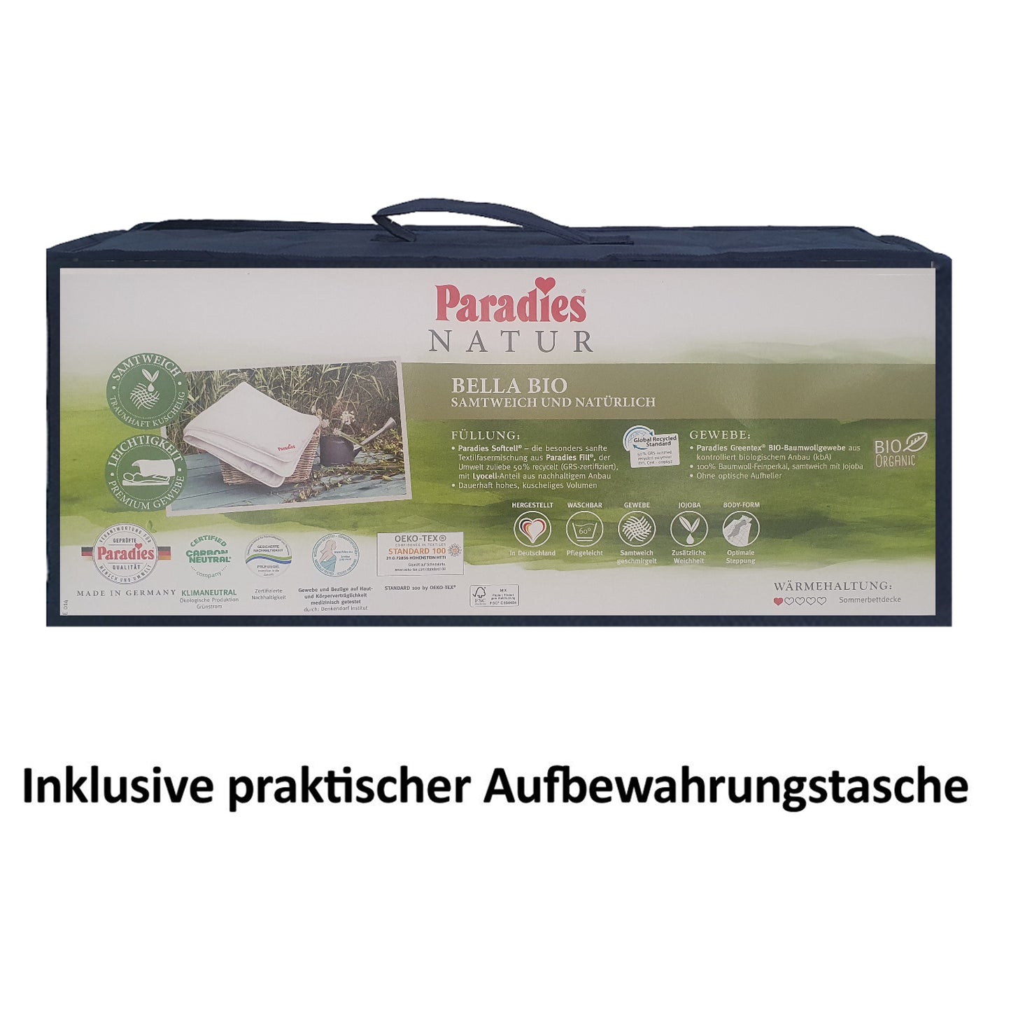 Paradies Sommer Bettdecke Bella Bio sommerleicht Sommerdecke 155x220