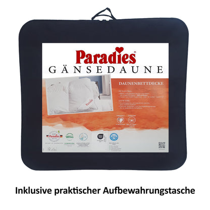 Paradies Gänsedaunen Bettdecke Melinda Daunendecke medium warm 135x200