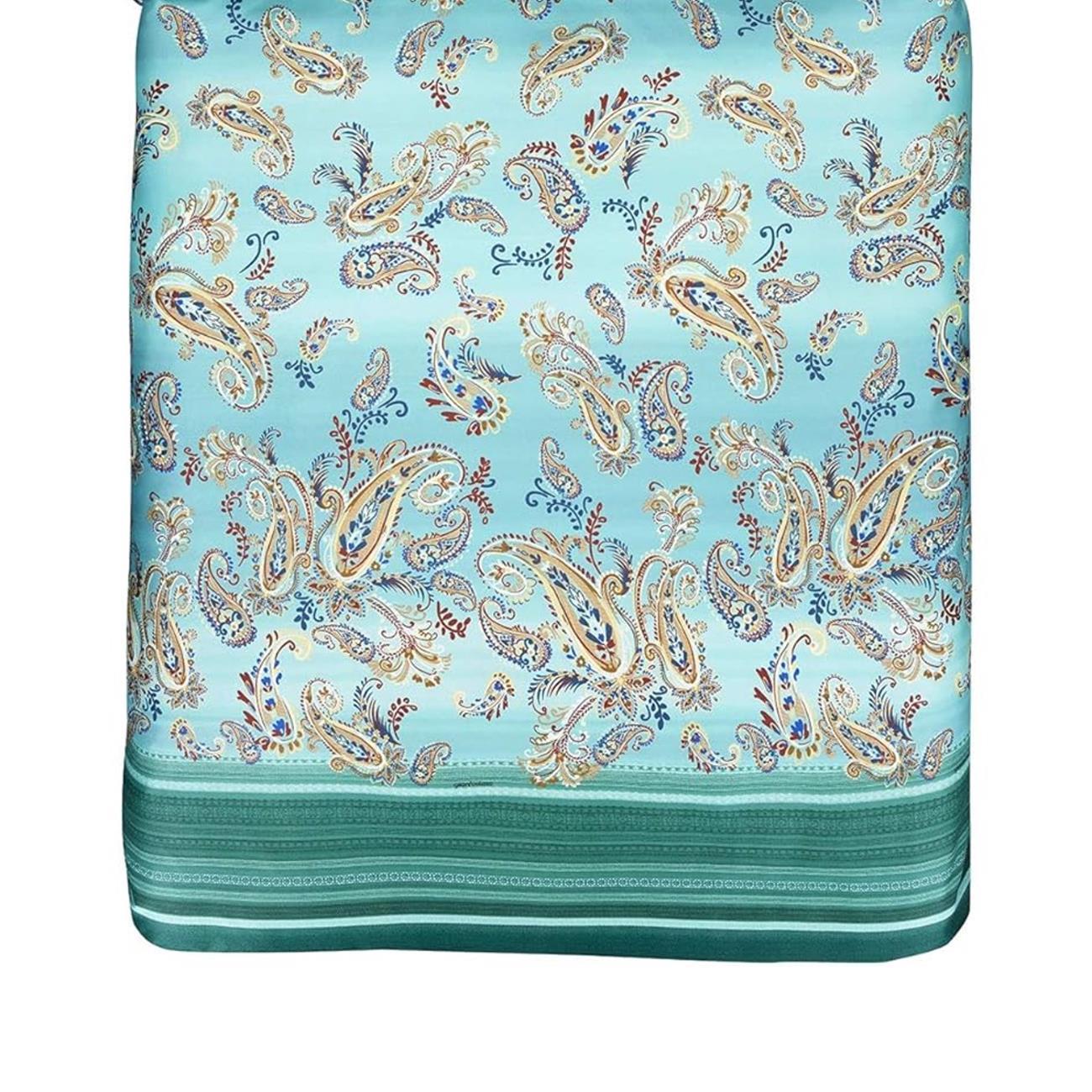 Bettwäsche Bassetti Mako Satin Tosca V1 smaragdgrün mint 135x200