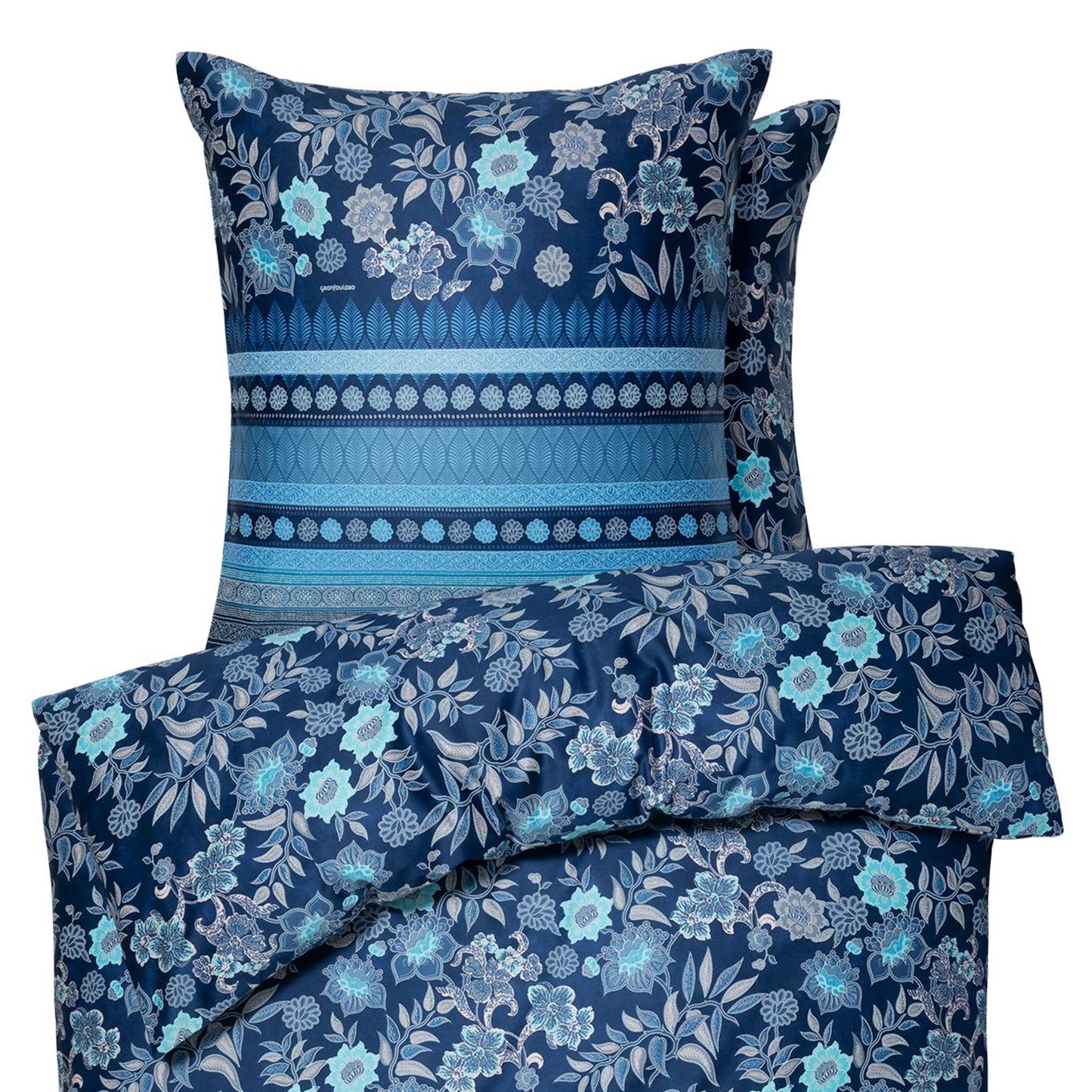 Bettwäsche Bassetti Mako Satin Varigotti B1 blau 135x200