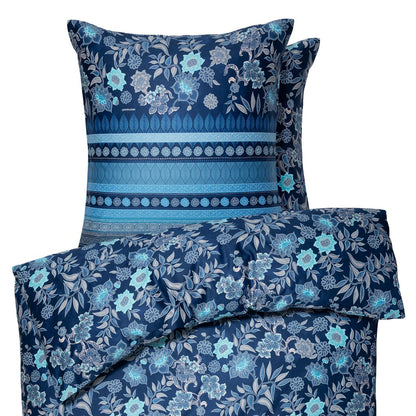 Bettwäsche Bassetti Mako Satin Varigotti B1 blau 135x200