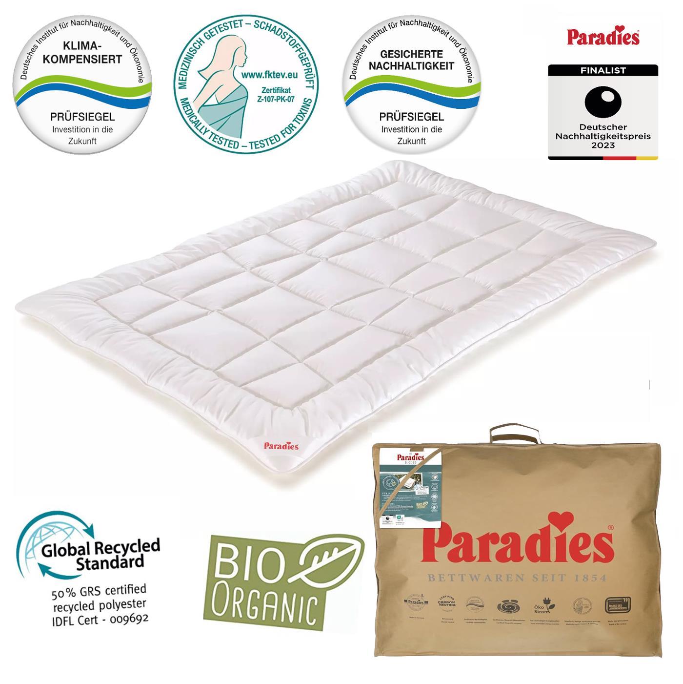 Paradies Vida Bio Organic winterwarm extra warme Bettdecke 135x200