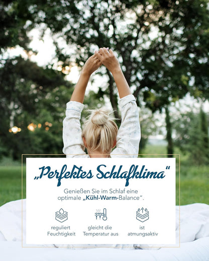 Sommerdecke 100% Premium Wildseide Seide Sommerbett Bettdecke 200x200