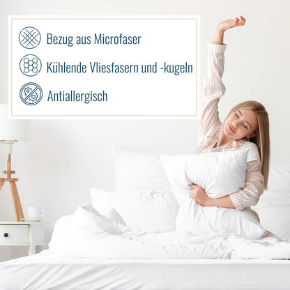 Klima Plus Allergiker Kopfkissen thermoregulierend Mikrokapseln 40x80