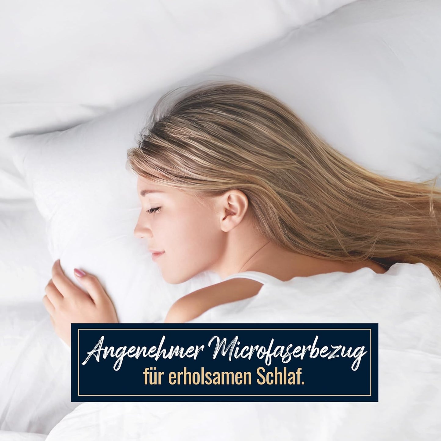 Sympathica Allergiker Kopfkissen atmungsaktive Klimafaser 80x80 60°C