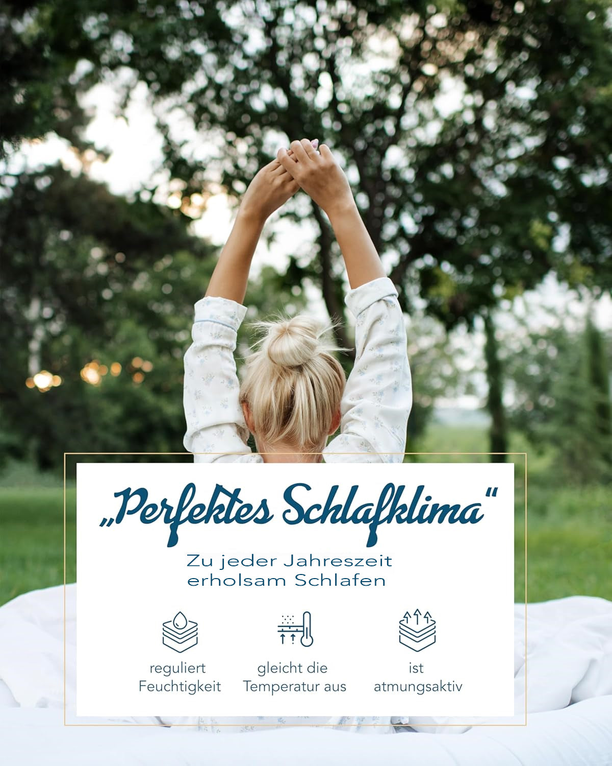 Garanta 4 Jahreszeiten Bettdecke Sommerbett Winterbett 155x220 60°