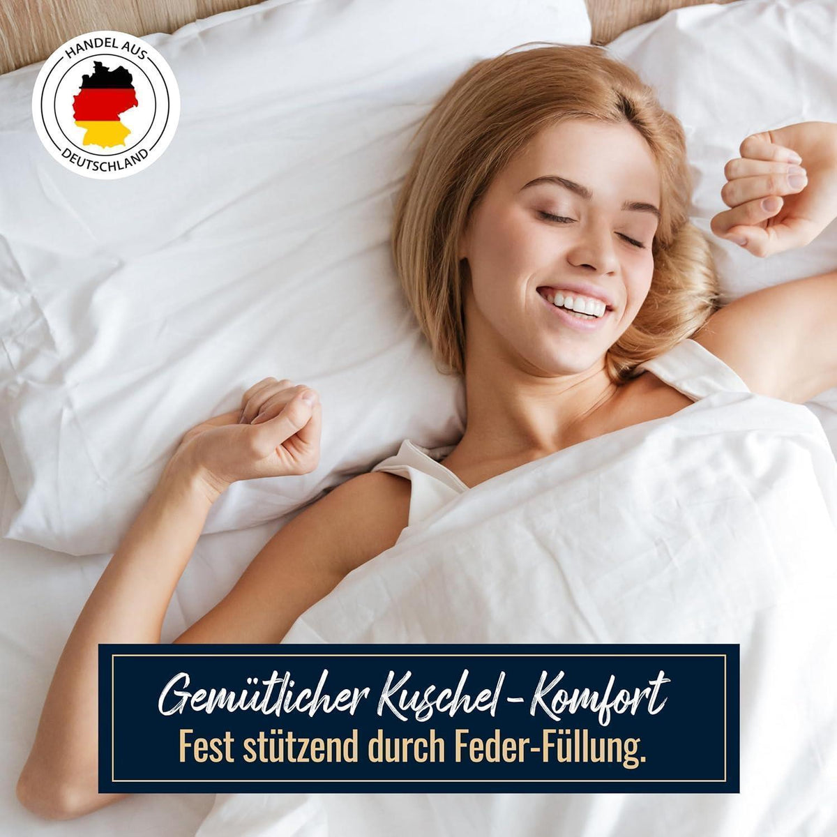 2 Stück Daunen + Federn Kissen Sofakissen Füllkissen 50 x 50 cm – bettenhaus -breuer