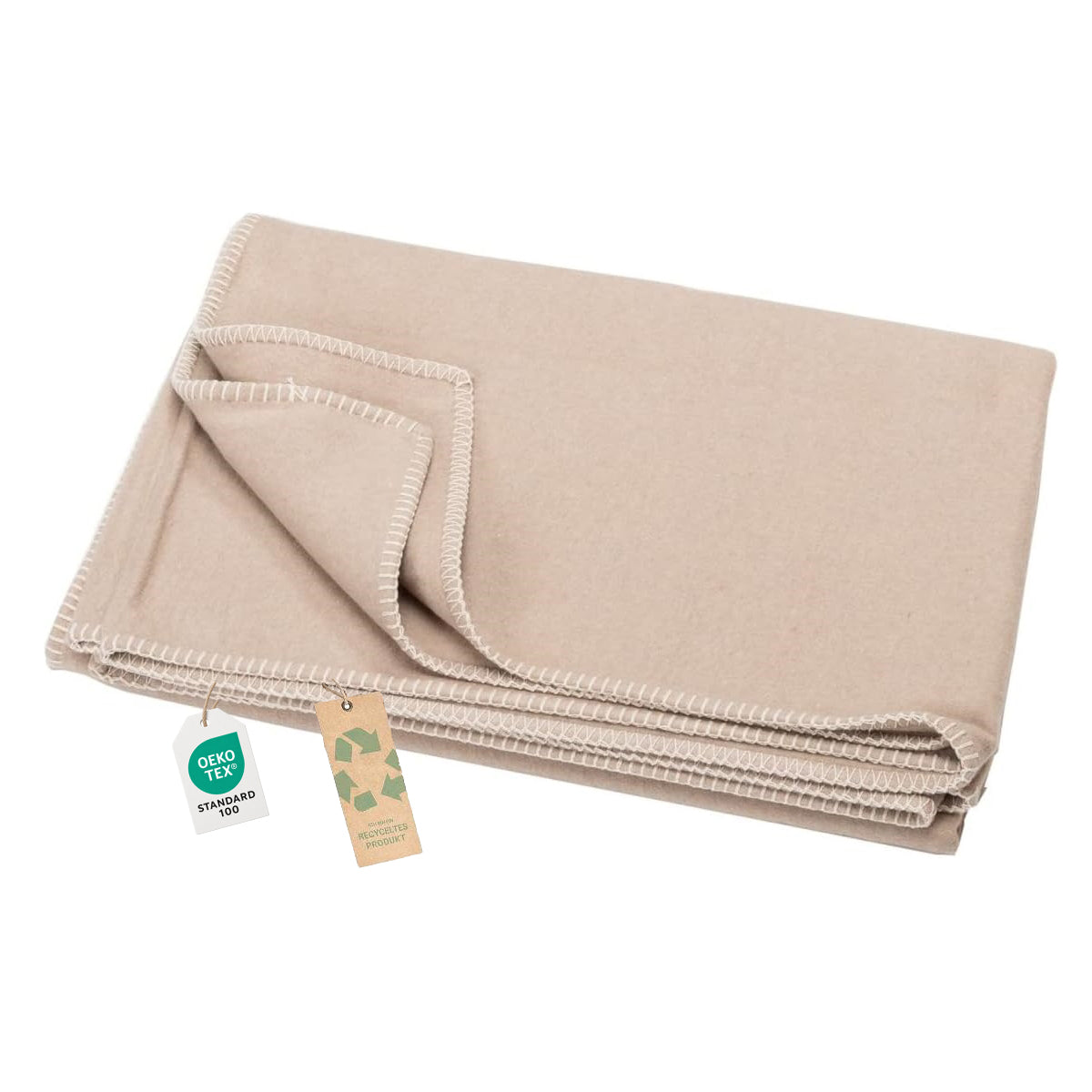Fussenegger Kuscheldecke Wohndecke Lunara zement Schlafdecke 150x200