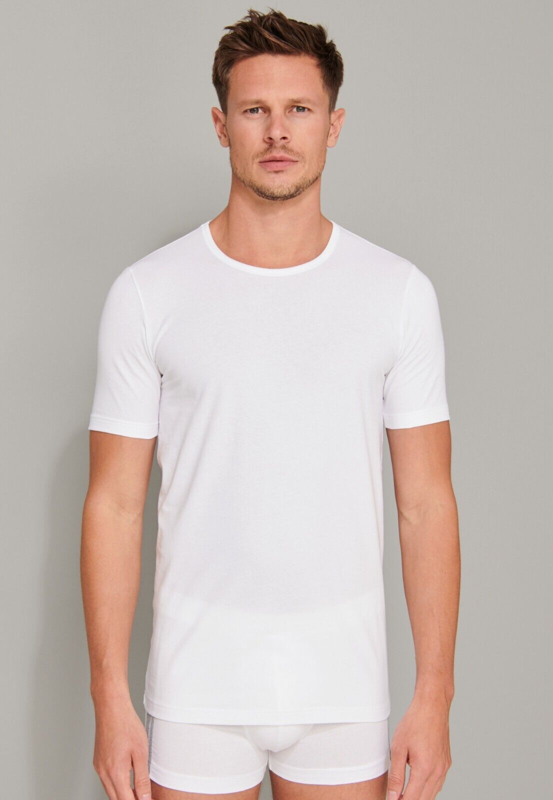 Arm Pack Unterhemd Tag- T-Shirt 174997 2er | Organic Cotton / 1/2 Schiesser Rundhals Nachtwäsche